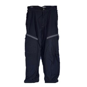 Old Navy Industrial Black Nylon Cargo pants vintage Y2K 2001 black Mens W30 L32